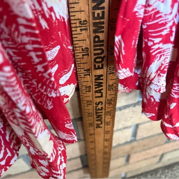 Free People Red Flowy Tank Mini Dress Boho Patterned Size Small - Image 6