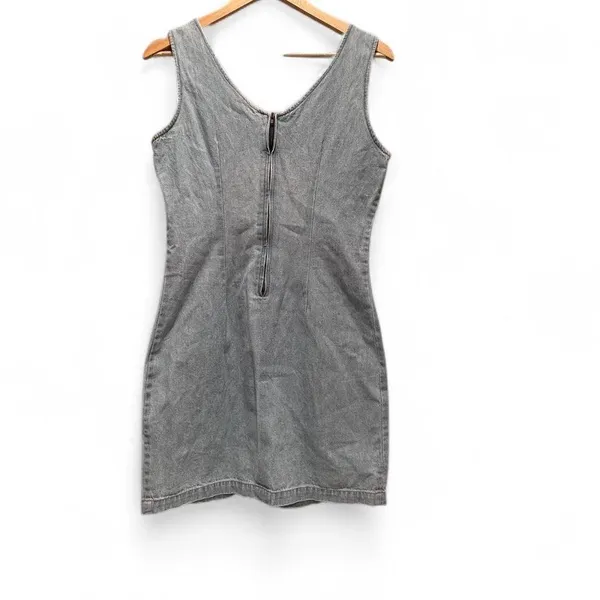Vintage Fads Sleeveless Denim Mini Dress Size 6 Western Summer Casual Retro‎ - Image 2
