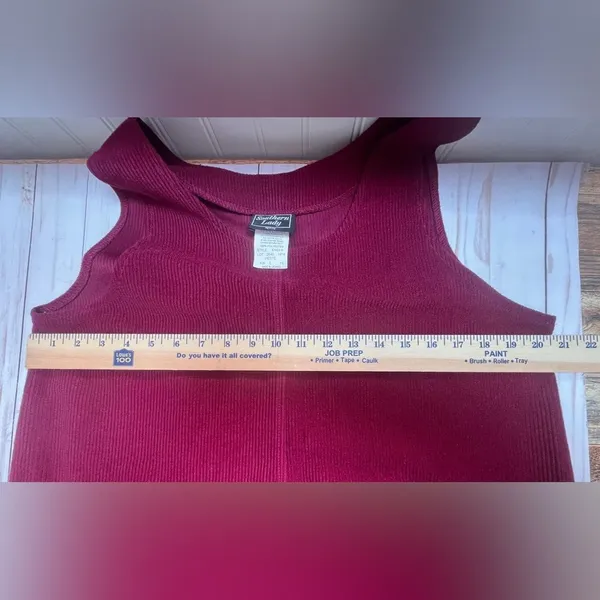 Berry Tank Dress W/Two Front Pockets. - Image 4