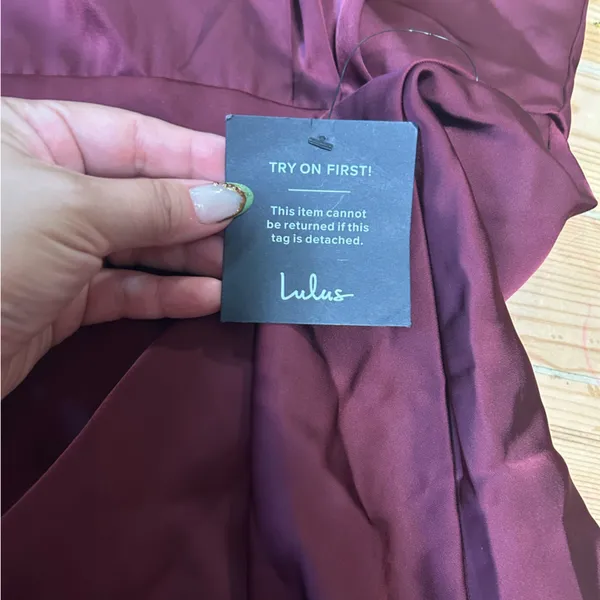 Lulus Classic Elegance Wine Satin Sleeveless Mock Neck Maxi Dress - Image 6