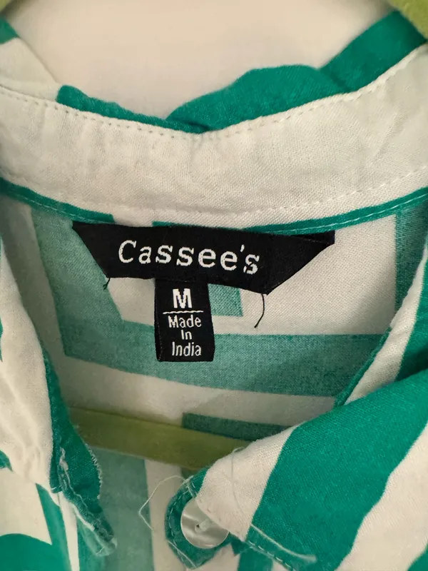Women’s Green & White Dress - Image 2