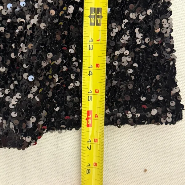 She + Sky Black Sequin Mini Skirt NWT size medium - Image 6