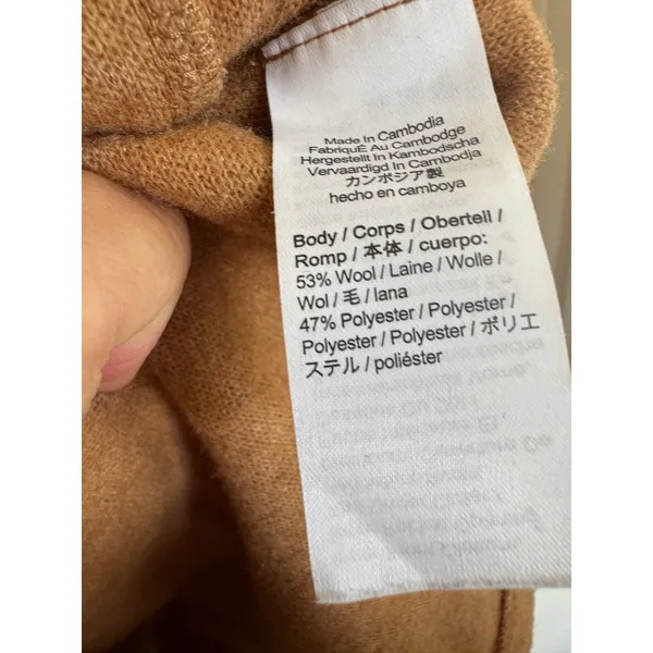 J.Crew tan wool shirt jacket size xs - Image 7