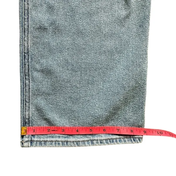 Hollister Ultra‎ High Rise Dad Jeans 10L Light Wash Ripped Knees Straight Leg - Image 9