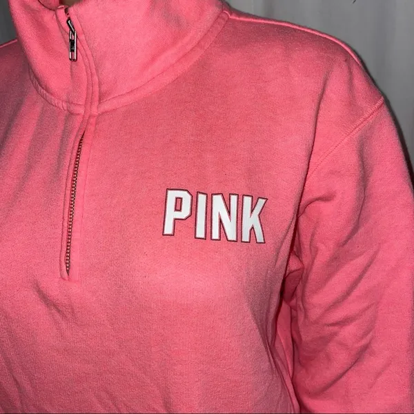 PINK - Victoria's Secret VS PINK 1/4 zip pullover sweatshirt - Image 3