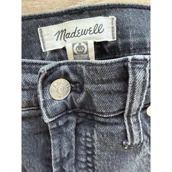 Madewell The Perfect Vintage Jean Black Gray Denim Jeans 28P‎ Straight - Image 4
