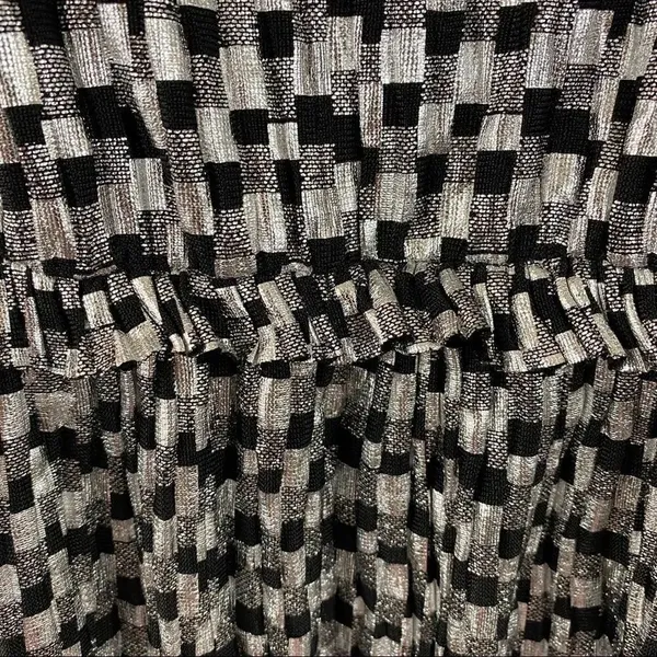 Zara Metallic silver black Cocktail mini Dress - Image 10