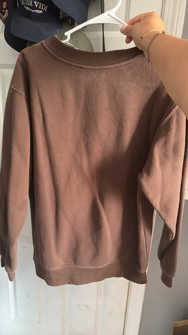 White Fox Crewneck Boutique Sweatshirt Brown - Image 4