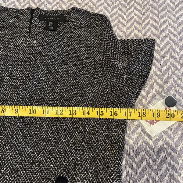 Tahari Womens Carrier Office Casual Pencil Tweed Gray Dress Sz S NWT - Image 8