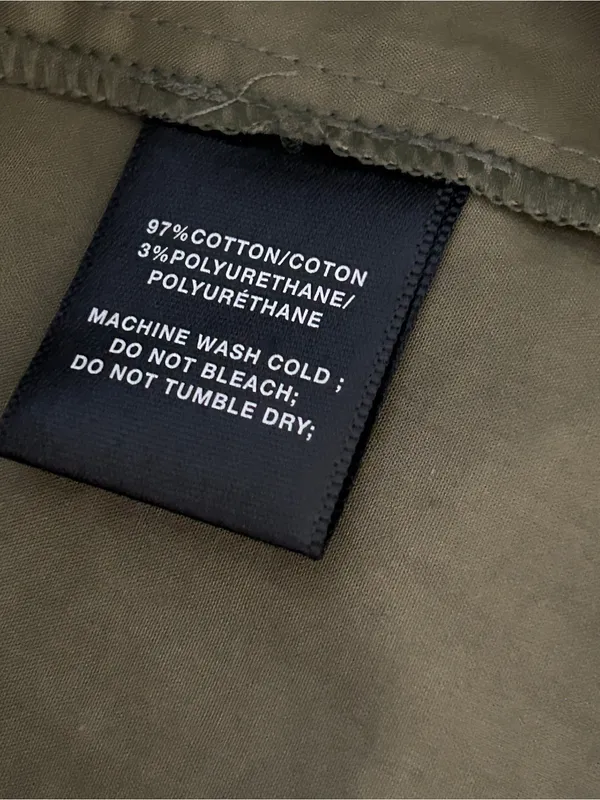Lafayette 148 New York Olive Green Slim-Fit Cotton Button Front Shirt - Image 3