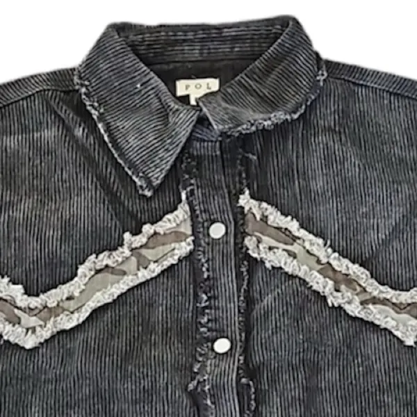 Pol Oversized‎ Corduroy Western top C17 - Image 6