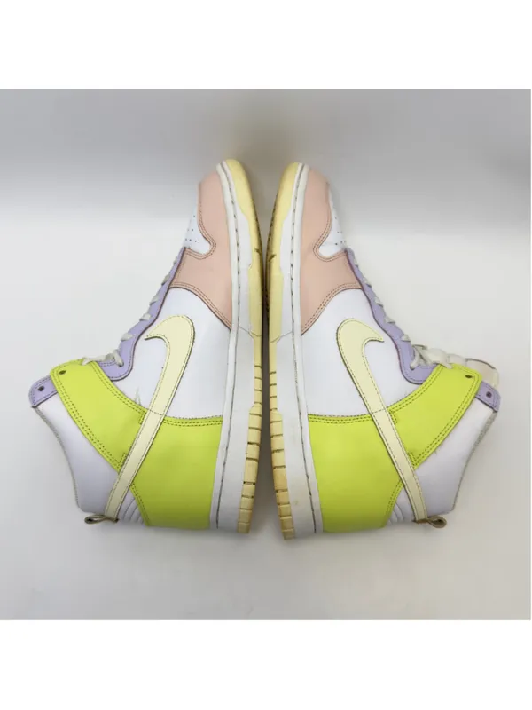 Women's Nike Dunk High Sneakers Size 9.5 White Yellow Pink Purple DD1869-108 - Image 8