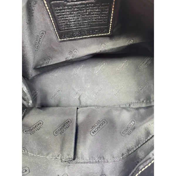 Coach Black Medium Leather Handbag - Image 8