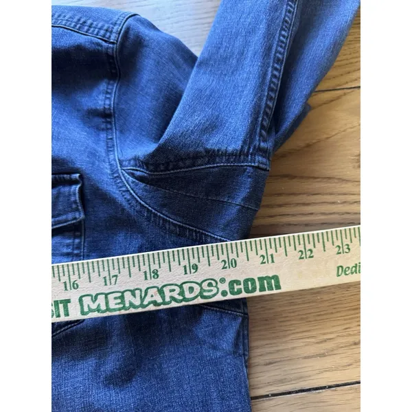 Duluth‎ Trading Women Size Large Blue Denim Pearl Snap Western Country Cowgirl - Image 5
