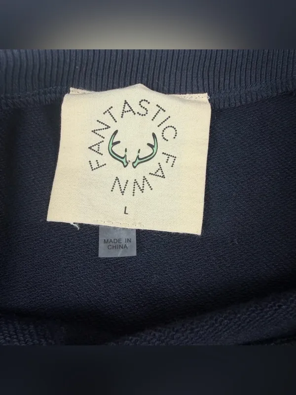 Fantastic Fawn Navy Pullover with Rainbow Smiley Graphic - Image 5