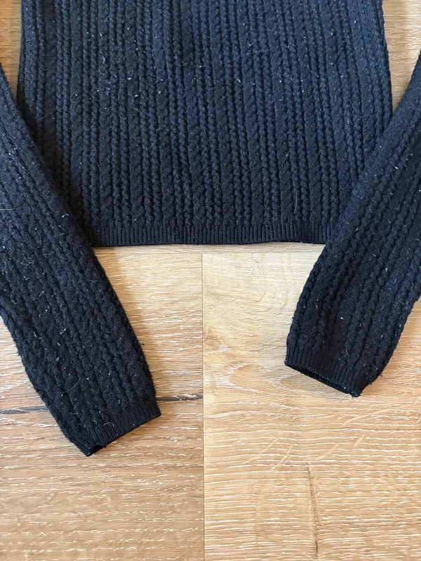 Pull & Bear Black Crewneck Knit Sweater - Image 2