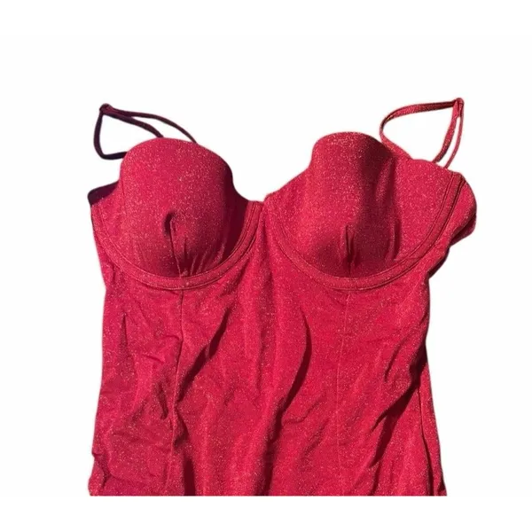 $175 NWT ONIA Pink Shimmer Anemone Underwire Belle One Piece Swimsuit Balconette - Image 5