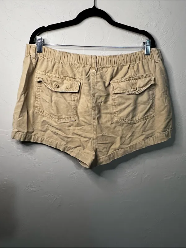 Aerie Wander Tan Utility Outdoor Cotton Casual Pocket Shorts Boho Safari - Image 5