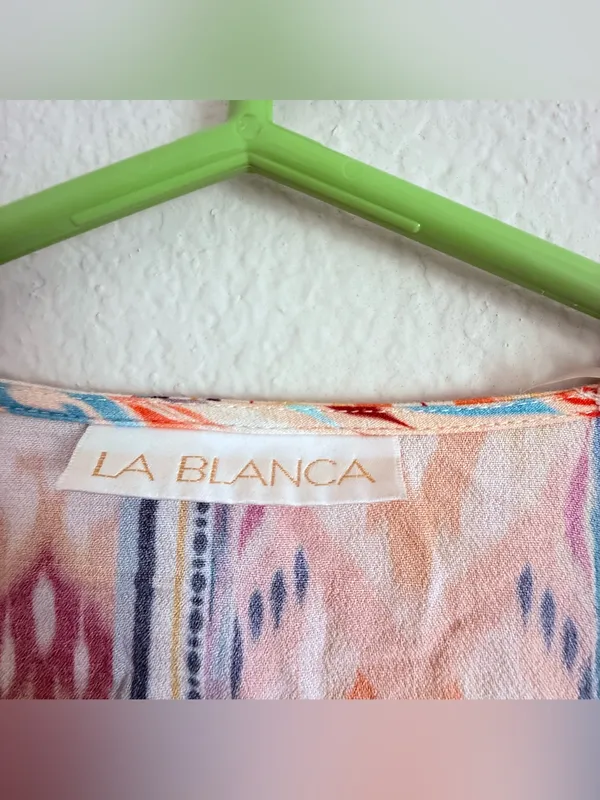 La Blanca Open Front Swim Cover Up Kimono One Size Tassel Colorful Beach Resort - Image 5