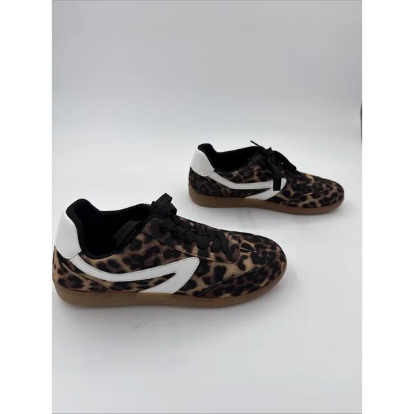 DV Dolce Vita Women's Sneaker Voyage Leopard Fashion Suede Size 9 1/2 9.5 - Image 2