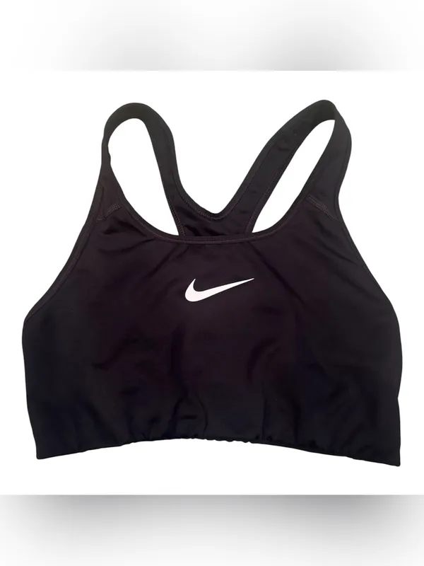 Nike Swoosh Dri-FIT Racerback Sports Bra - Black (Size Large, EUC) - Image 4