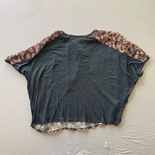 ZARA Leopard Print Flowy Blouse - Image 2