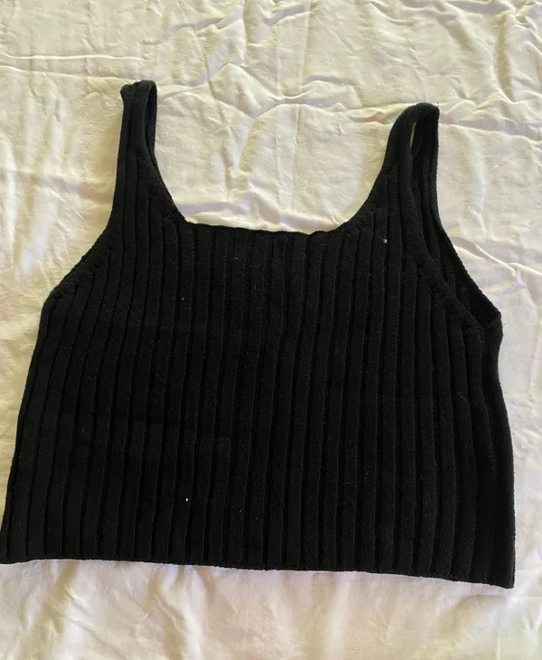 Jun & Ivy Black Knit Crop Sweater - Image 3
