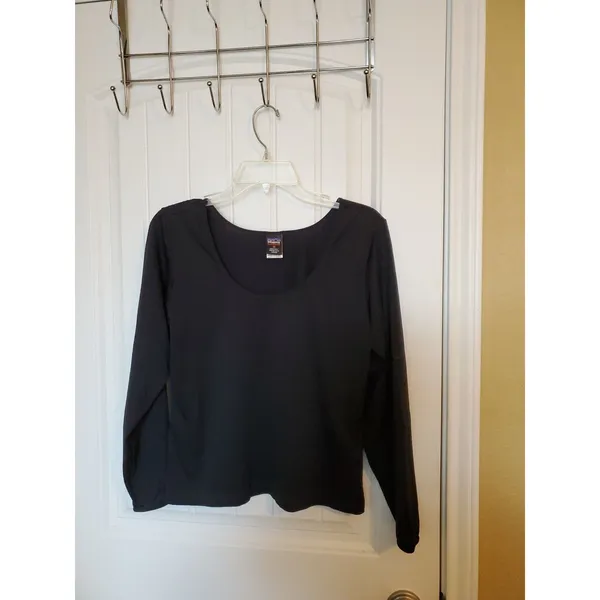 Patagonia Capilene Baselayer Long Sleeve top Size M Black Made In USA - Image 5