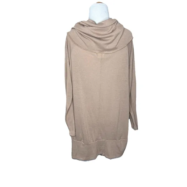 Daytrip Light Brown Cowl Neck Oversized Sweatshirt Size Large Womens - Image 4