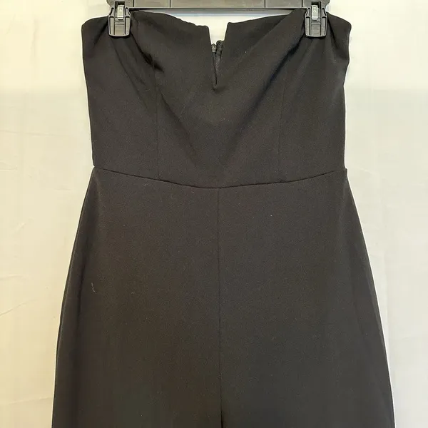 Lulu's Strapless Jumpsuit Size Medium Black Romper Staple Piece‎ Wide Leg NWT - Image 2