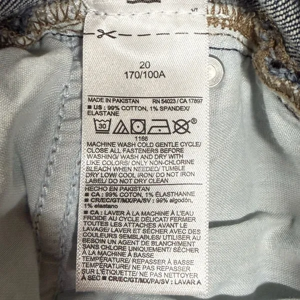 Old Navy 20 Extra High-Rise Straight Denim Jeans Medium Wash Secret-Smooth Work - Image 7
