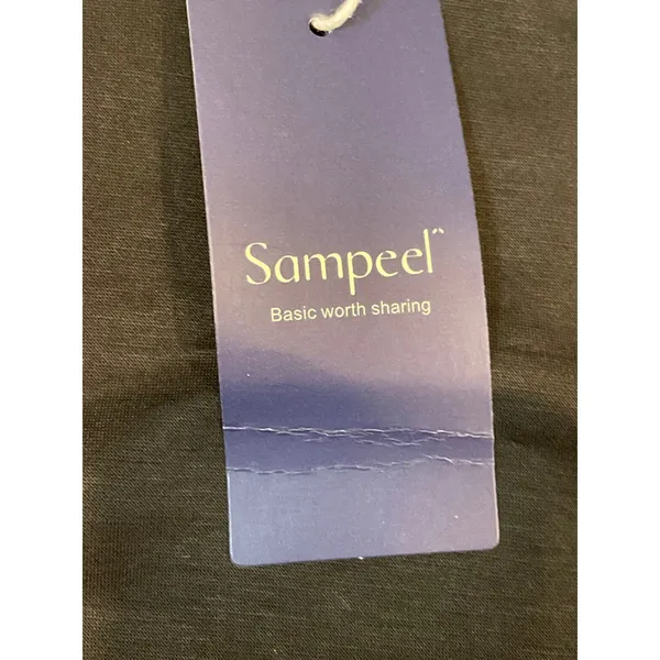 Sampeel Dress Size S Black Matte Jersey Shift Long Sleeve Wrinkle Free NWT - Image 6