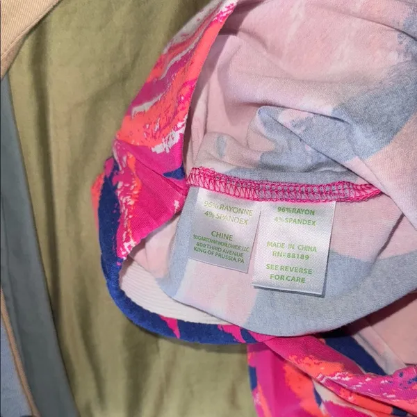 Lilly Pulitzer Georgia May Palazzo Pants Bomber Blue Plume Bloom - Image 6