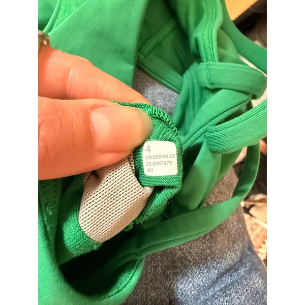Lululemon Energy Bra Longline Maldives Green Strappy Yoga Bra LW2EB9S Size 4 - Image 5