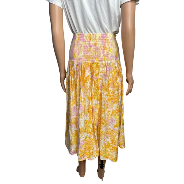 Anthropologie Maeve Printed Flounce Midi Skirt size M - Image 4