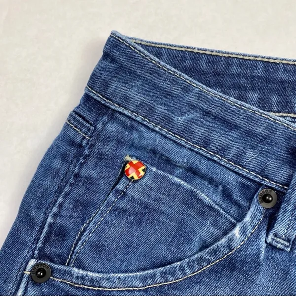 Hudson Flap Pocket Medium Wash Stretch Straight Leg Jean Womens Size‎ 26 HEMMED - Image 6
