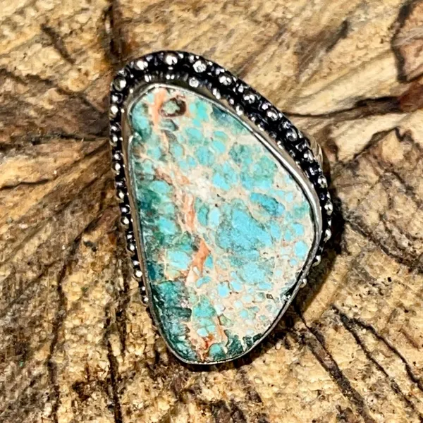 Blue Sea Sediment Jasper Emperor Ring 7 1/4 - Image 2