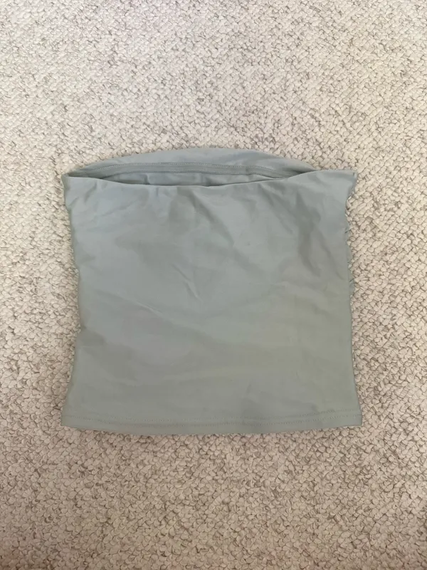 Edikted Tube Top Small Metallic Gray/ Green - Image 2