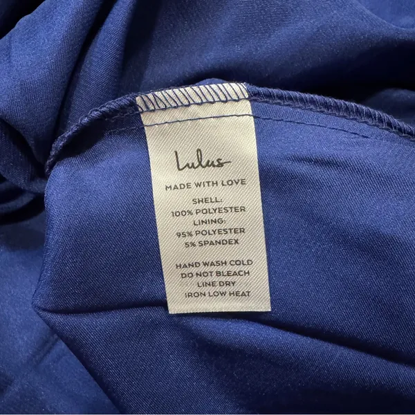 Lulus All About Love Royal Blue Floral Print Midi Dress Size XS - Image 6
