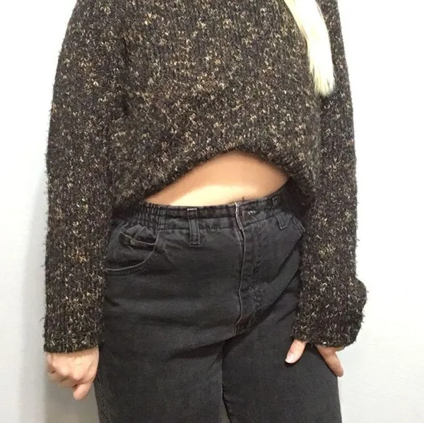 ALPS • Brown Knit Scoop Neck Sweater Size Medium - Image 7