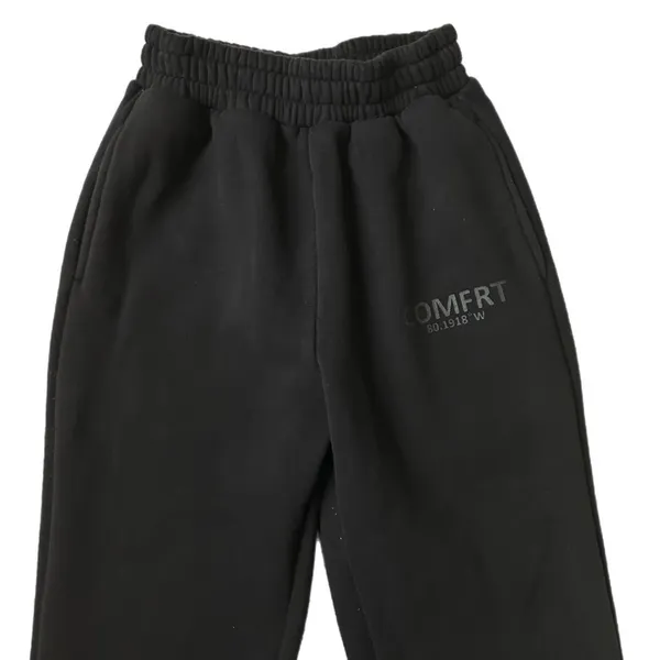 Comfrt Signature Fleece Jogger Sweatpants Black High Waisted Women's Size XS - Image 3