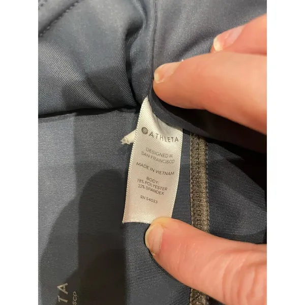 Athleta High Rise Shine Leggings Steel Blue Compression Yoga Workout Pants,M - Image 7