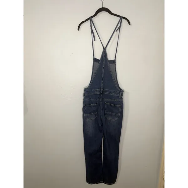 Miou Muse Dolly Overalls Women's Size Small Denim Blue Button Adjustable Straps - Image 3