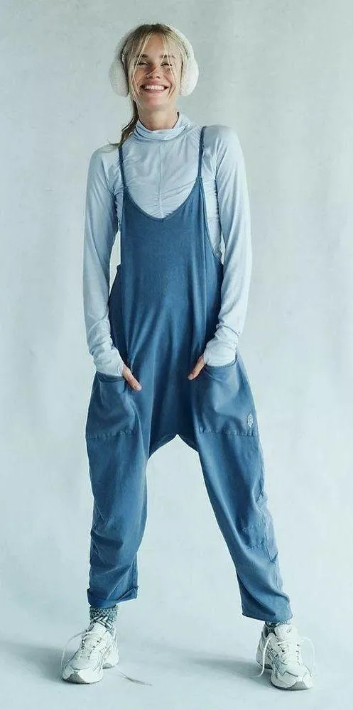 NWT Free People Hot Shot Onesie In Skyline. Currently Online On FP $70 Retail - Image 4