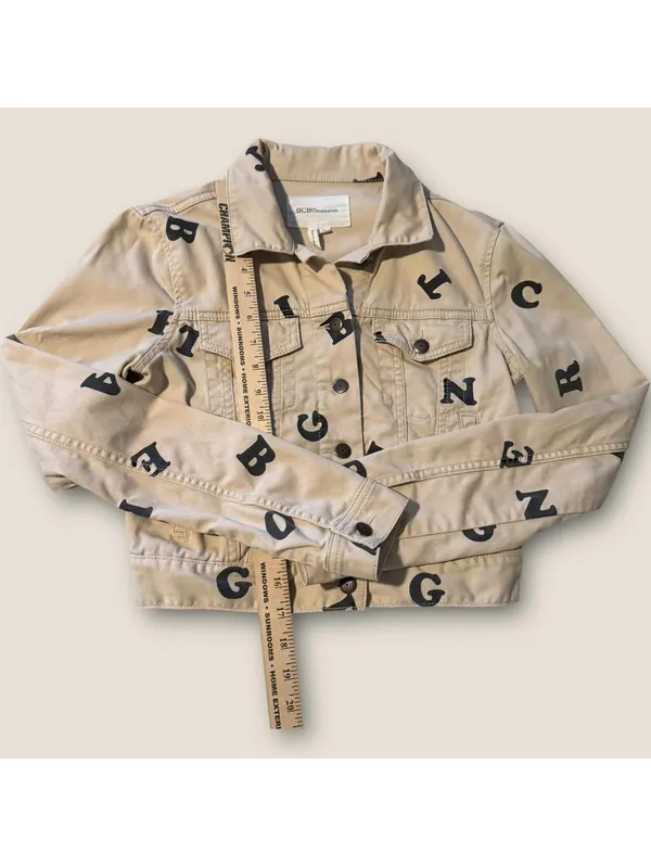 BCBGeneration Women's XS Beige Crop Jacket - Image 6