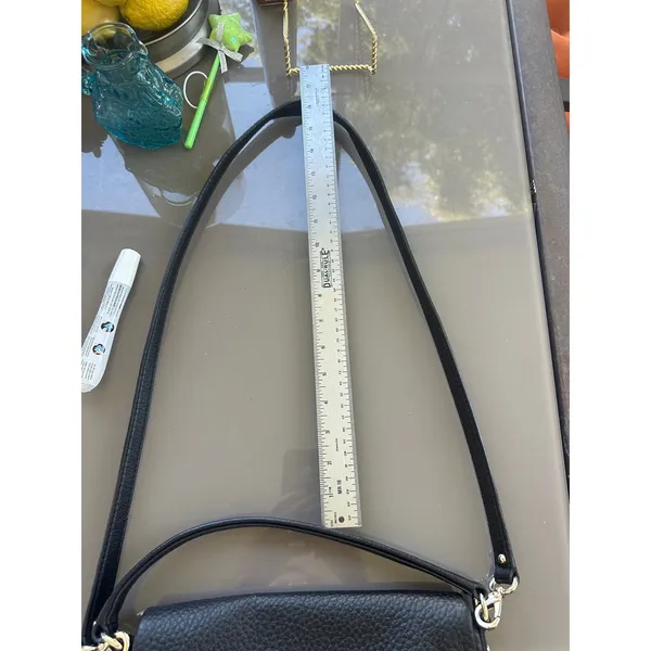 Kate Spade Southport Avenue‎ Mini Maria Black Leather Crossbody Handbag Purse - Image 10