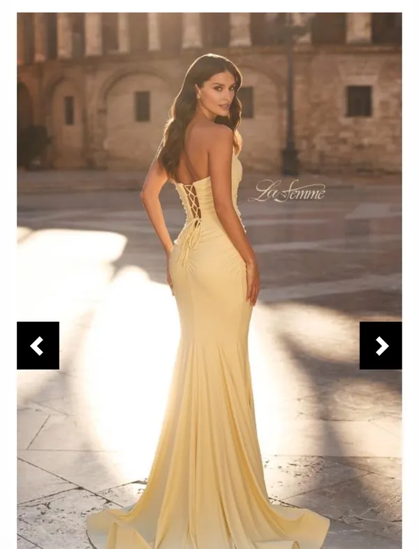 La Femme Mermaid Prom Dress - Image 6