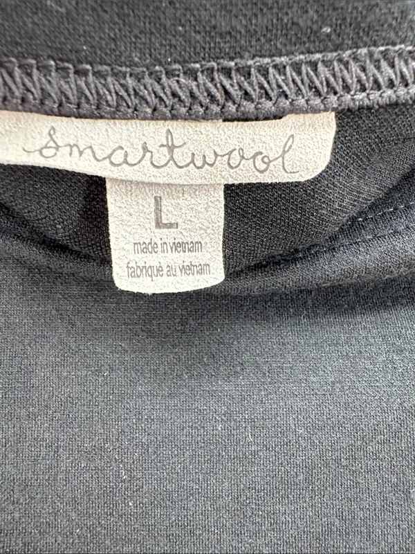 Smartwool Black A-Line merino wool knee length skirt L casual layering office - Image 9