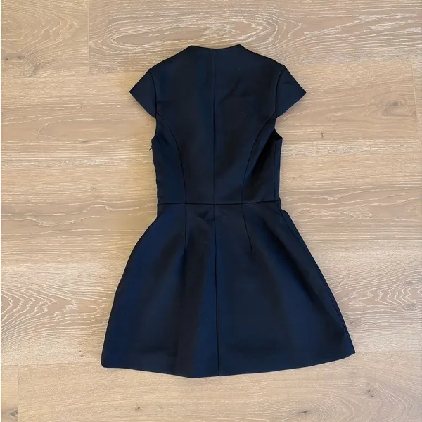 Showpo Mini Dress Low Cut Jacqui Size US 2 Black - Image 4