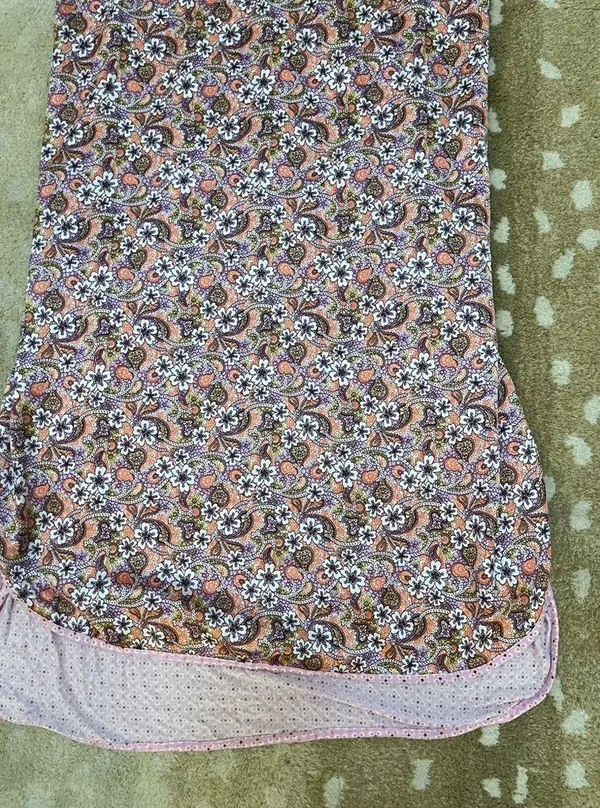 Victoria’s Secret pink brown floral tank dress women’s size medium - Image 4